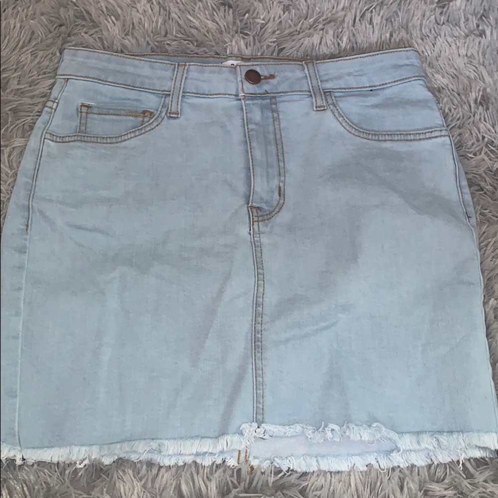 O2 denim skirt